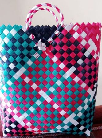 Local re usable woven hand made shopping bags found in Kenya