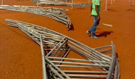 Vent structures for a commercial greenhouse project in Kigali Rwanda